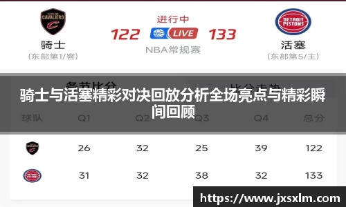 骑士与活塞精彩对决回放分析全场亮点与精彩瞬间回顾